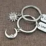 Ribukat Couple Keychain Puzzle Keychain for Boyfriend Girlfriend Live by The Sun Love by The Moon Keychain Set of 2 Moon Jewelry Gift for Couple Ribukat Couple Keychain Puzzle Keychain for Boyfriend Girlfriend Live by The Sun Love by The Moon Keychain Set of 2 Moon Jewelry Gift for Couple