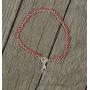 Protection Evil Eye Bracelet - Lucky Hamsa Hand Charm - 7 Inch Sterling Silver Jewelry - Best Kabbalah Red String Bracelets for Women