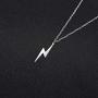 Amaxer Minimalist Hip Pop Razer Blade Flash Geometry Pendant Necklace Simple Punk Rock Unisex Jewelry