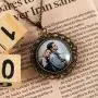 Fanery Sue Personalized Photo Necklace Vintage Retro Pendant Necklace Custom Picture Image Antique Brass Large Pendant Memorial Jewelry