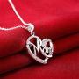 Gifts for Mom Mother Necklace Pendant Sterling Silver for Women Love Heart Mom Birthday Gifts