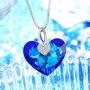 XUPING Gifts Beautiful Pendant Love Crystals from Swarovski Heart Necklace Women Jewelry