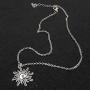 MJartoria Gothic Necklaces Chakra Sun and Moon Charm Pendant Multlayered Alloy Chain Choker Necklace Set Gothic Jewelry