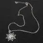 MJartoria Gothic Necklaces Chakra Sun and Moon Charm Pendant Multlayered Alloy Chain Choker Necklace Set Gothic Jewelry