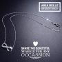Aria Belle Infinity Forever Heart Love Cubic Zirconia Platinum Plated Pendant Necklaces for Women