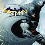 DC Comics Batgirl Silver Plated Black Logo Rose Crystal Pendant, 18''