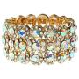 CrazyPiercing Stretch Bracelet Bridal Rhinestone Bangles Statement Wedding Bracelet Jewelry for Women