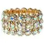 CrazyPiercing Stretch Bracelet Bridal Rhinestone Bangles Statement Wedding Bracelet Jewelry for Women