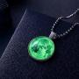 iDMSON Moon Necklace Glow in The Dark Magical Fairy Necklace for Women Girls