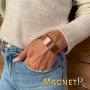 MagnetRX® Pure Copper Magnetic Bracelet - Arthritis Pain Relief & Carpal Tunnel Magnetic Therapy Copper Bracelets - Adjustable Wide Copper Cuff Bracelet with 12 Magnets (Brushed Copper, M/L)