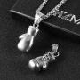 HZMAN Men Women Punk Stainless Steel Boxing Glove Chain Pendant Necklace