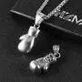 HZMAN Men Women Punk Stainless Steel Boxing Glove Chain Pendant Necklace HZMAN Men Women Punk Stainless Steel Boxing Glove Chain Pendant Necklace