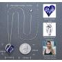 Leafael Infinity Love Heart Pendant Necklace Birthstone Crystal Jewelry Gifts for Women, Silver-tone, 18''+2''