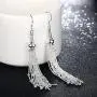 Fashion Beaded Threader Sterling Silver Plated Long Chain Dangle Drop Earrings for Women Girls Sensitive Ears Wedding Elegant Dangling Tassel Hook Fashion Beaded Threader Sterling Silver Plated Long Chain Dangle Drop Earrings for Women Girls Sensitive Ears Wedding Elegant Dangling Tassel Hook