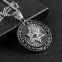 AsAlways Stainless Steel Olive Branch Eye of Horus Egypt Charm Jewelry Good Luck Success Amulet Friendship Cross pendant