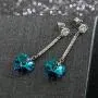 Heart Swarovski Crystal Drop Long Dangling Earrings for Women 925 Sterling Silver Post Hypoallergenic Jewelry Heart Swarovski Crystal Drop Long Dangling Earrings for Women 925 Sterling Silver Post Hypoallergenic Jewelry