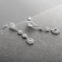 Mariell Empress & Noble Cut Cubic Zirconia Wedding Earrings - Art Deco Vintage Bridal Jewelry
