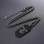 U7 Personalized Dog Tags Necklace with Chain Stainless Steel Text/Image Print Photo Custom Engraving Pendant, Gift for Men Women(Tag/Round/Heart)