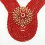 aczuv Red Nigerian Wedding African Beads Jewelry Set Crystal Necklace and Earrings for Women