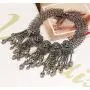 BigDO Jewelry Fashion Vintage Style Multi-Level Punk Black CZ Skull Necklace Collar Bib for Women BigDO Jewelry Fashion Vintage Style Multi-Level Punk Black CZ Skull Necklace Collar Bib for Women