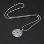 VASSAGO Stainless Steel First Pentacle of Jupiter Pendant Necklace Key of Solomon Seal Kabbalah Pagan Talisman Amulet Jewelry for Men and Women