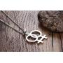 Gay & Lesbian Symbol LGBT Pride Pendant Necklace for Couples Stainless Steel Homosexuality Jewelry