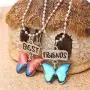 Kumshunie Best Friend Pendant Necklaces for 2 BFF Heart Friendship Charms Jewelry Birthday Gift for Women Kumshunie Best Friend Pendant Necklaces for 2 BFF Heart Friendship Charms Jewelry Birthday Gift for Women