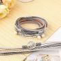 LOYALLOOK 2Pcs Leather Wrap Cuff Bracelet Women Multilayer Tree Wristband Bracelet Magnetic Buckle Boho Bracelet Bangle Jewelry for Mother Friends