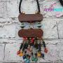 Boho Beaded necklaces for women Long Pendant Beads wood Necklaces for women beads Necklace wooden By DREMINOVA