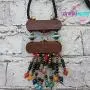 Boho Beaded necklaces for women Long Pendant Beads wood Necklaces for women beads Necklace wooden By DREMINOVA