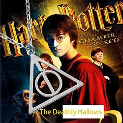 Acecraft The Deathly Hallows Necklace Jewelry Charms Gift for Teen Girl Boy Kids
