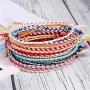 16-20 Pcs Woven Wrap Friendship Bracelets Handmade Braided Friendship Bracelet Adjustable Colorful Beaded Bracelet Colorful Wrist Cord String Strand Bracelets Woven Bohemia Jewelry