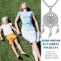 Aniu Butterfly Dream Catcher Necklace for Women, S925 Sterling Silver Feathers Girls Pendant (with Gift Box and 18 Inch Chain)