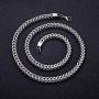Jewelry Kingdom 1 Chain Necklace for Men and Women 3MM 6MM Polish Stainless Steel Wheat Curb Link Foxtail Chain for Pendants 20inches 24inches