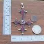 St peter inverted Upside down Gothic Jewelry Cross Silver Pewter Pendant Necklace Charm Amulet w chain St peter inverted Upside down Gothic Jewelry Cross Silver Pewter Pendant Necklace Charm Amulet w chain