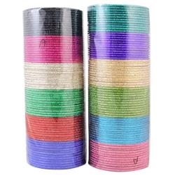 MUCH-MORE Glossy Plain Metal Bangles for Karva Chauth & Party Wear Customize Bangles for Women & Girls