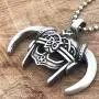 Warrior Jewelry Skyrim Ancient Nord horned Helmet Gladiator Babarian Medieval Roman Viking Protection Amulet pewter boys mens pendant necklace Charm for boys men unisex w silver ball chain Warrior Jewelry Skyrim Ancient Nord horned Helmet Gladiator Babarian Medieval Roman Viking Protection Amulet pewter boys mens pendant necklace Charm for boys men unisex w silver ball chain