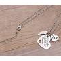 Memorial Necklace A Piece of My Heart is in Heaven Memorial Dad Mom Necklace Loss of Father Gift