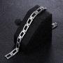 Mens Real S925 Sterling Silver Classic Link Bracelet 8.5 Inch