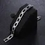 Mens Real S925 Sterling Silver Classic Link Bracelet 8.5 Inch Mens Real S925 Sterling Silver Classic Link Bracelet 8.5 Inch