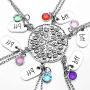 Top Plaza Womens Silver Tone Rhinestone Best Friends Forever BFF Necklace Engraved Pizza Pendant Necklaces 21 Inches - Set of 6