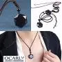 HERLANKKI Black Obsidian/Blue Sandstone Star of David Necklace Hexagram Amulet Gemstone Pendant Jewish Religious Jewelry for Men Women