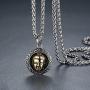 Aoiy Stainless Steel Buddha Pendant Necklace, Unisex, 24'' Link Chain, hhp005ji