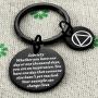 Kivosliviz Sober Gifts Keychain Na Recovery Gifts for Alcoholics Recovering Sober Jewelry Sobriety Keychain