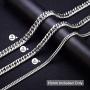Jewelry Kingdom 1 Miami Cuban Link Chain for Men Stainless Steel Silver Necklace 8mm 13mm 16mm Double Tight Curb Link Chains Women Choker 18 to 30 inch