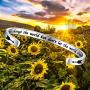 FUSTMW Inspiration Cuff Bracelets Friendship Bracelets Encouragement Gift for Her Let Your Smile Change The World
