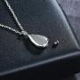 New Teardrop Ashes Urn Pendant Necklace Cremation Memorial Keepsake Jewelry,Carved Locket Stainless Steel Keepsake Waterproof Memorial Pendant for Love,With Tools and Box