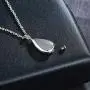 New Teardrop Ashes Urn Pendant Necklace Cremation Memorial Keepsake Jewelry,Carved Locket Stainless Steel Keepsake Waterproof Memorial Pendant for Love,With Tools and Box