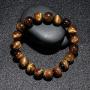 YUGDRUZY Beads Bracelet, 10mm Crystal Bracelet Natural Stone Round Gemstone Bracelet Elastic Healing Yoga Bracelet for Women Men Girl Semi-Precious Agate