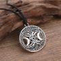Skyrim Wicca Triple Moon Goddess Pentacle Adjustable Rope Chain Pendant Necklace